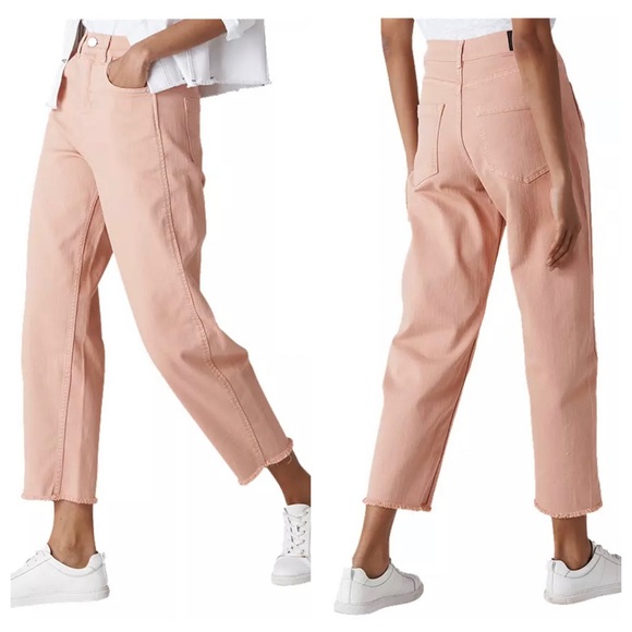 Whistles Denim - Whistles High Waist Barrel Leg Jeans in Pale Pink